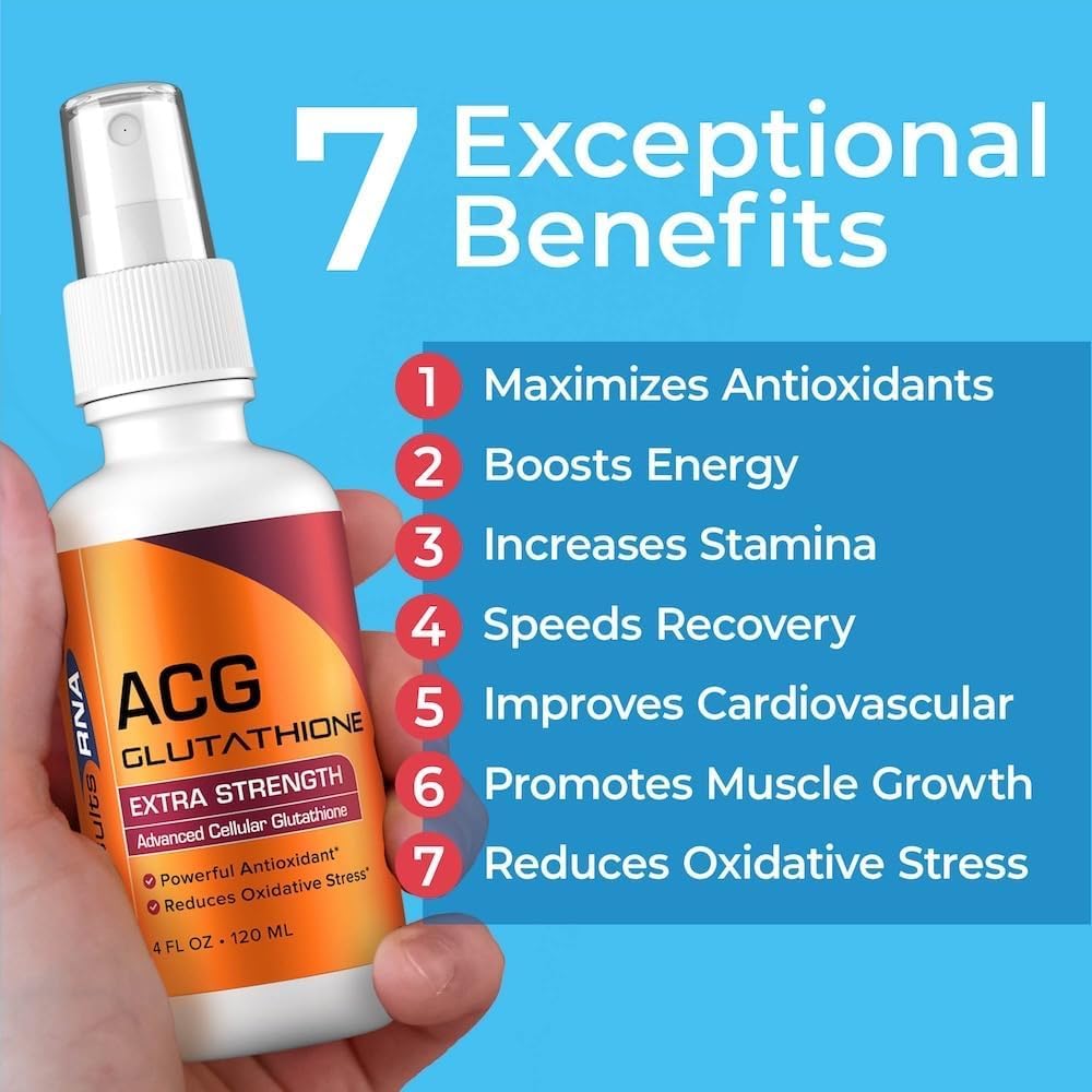 ACG Glutathione Extra Strength vegan gluten-free oral spray for daily antioxidant and detoxification support