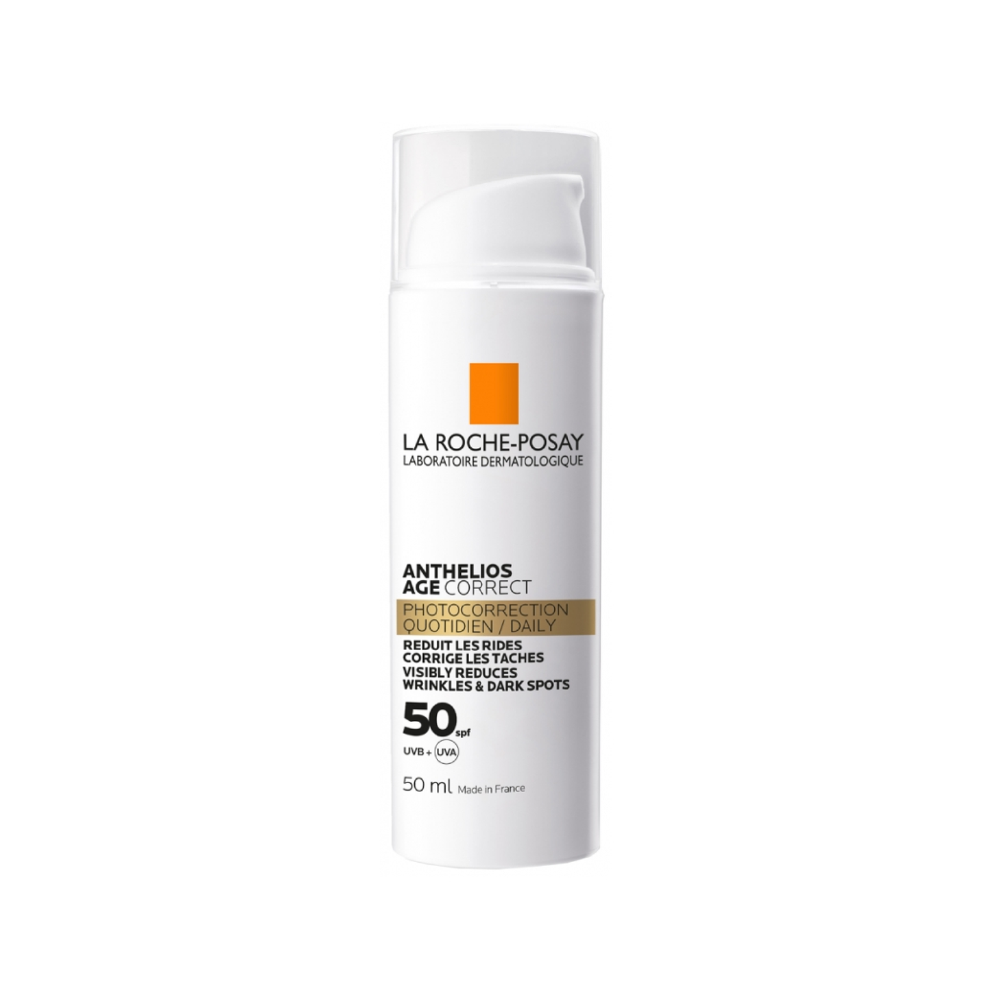 La Roche-Posay Anthelios Age Correct Daily Care SPF50 50ml with niacinamide and hyaluronic acid to help reduce wrinkles and dark spots