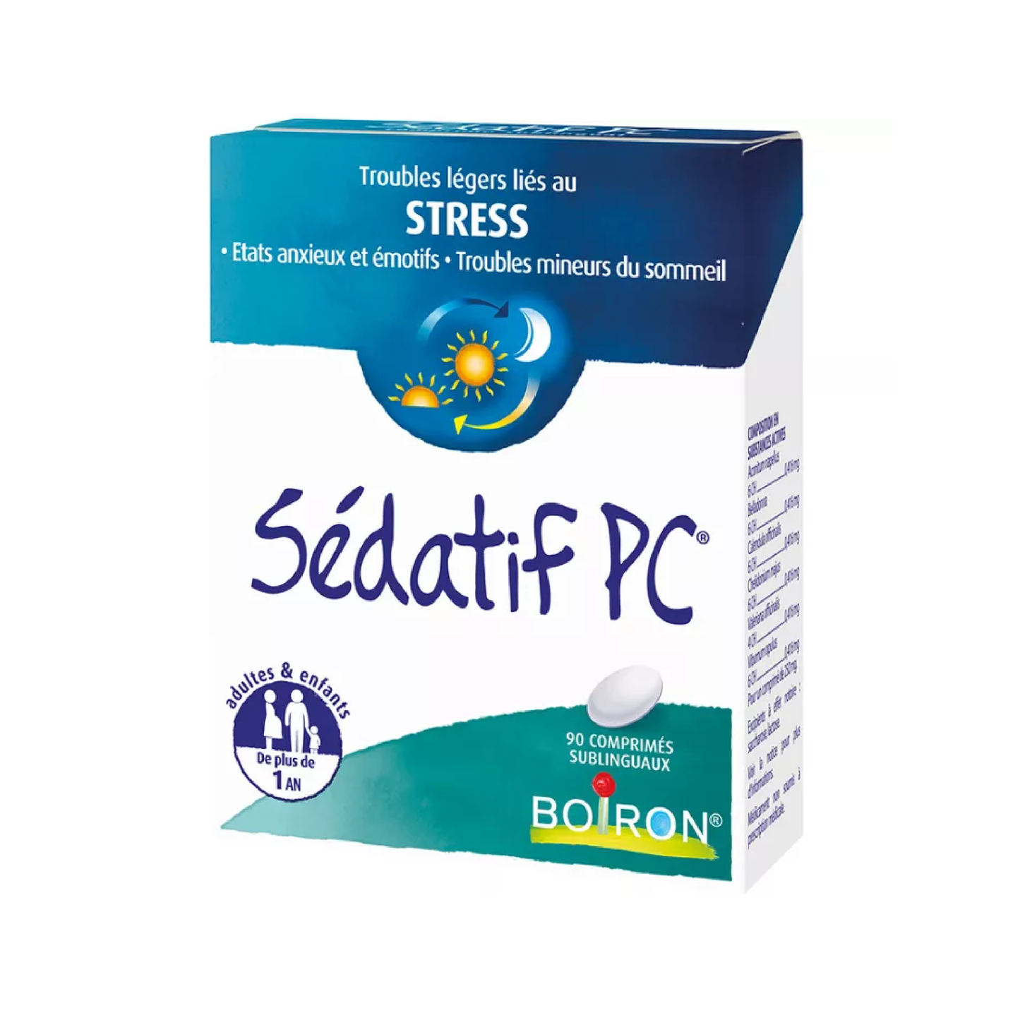Boiron Sedatif PC tablets with Aconitum Napellus, Belladonna and Calendula Officinalis homeopathic medicinal product