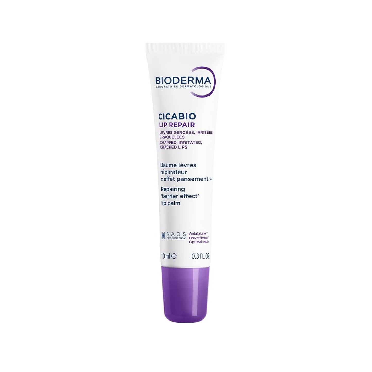 Bioderma Cicabio Lip Balm with castor seed oil jojoba oil sodium hyaluronate and tocopherol to restore the lip barrier