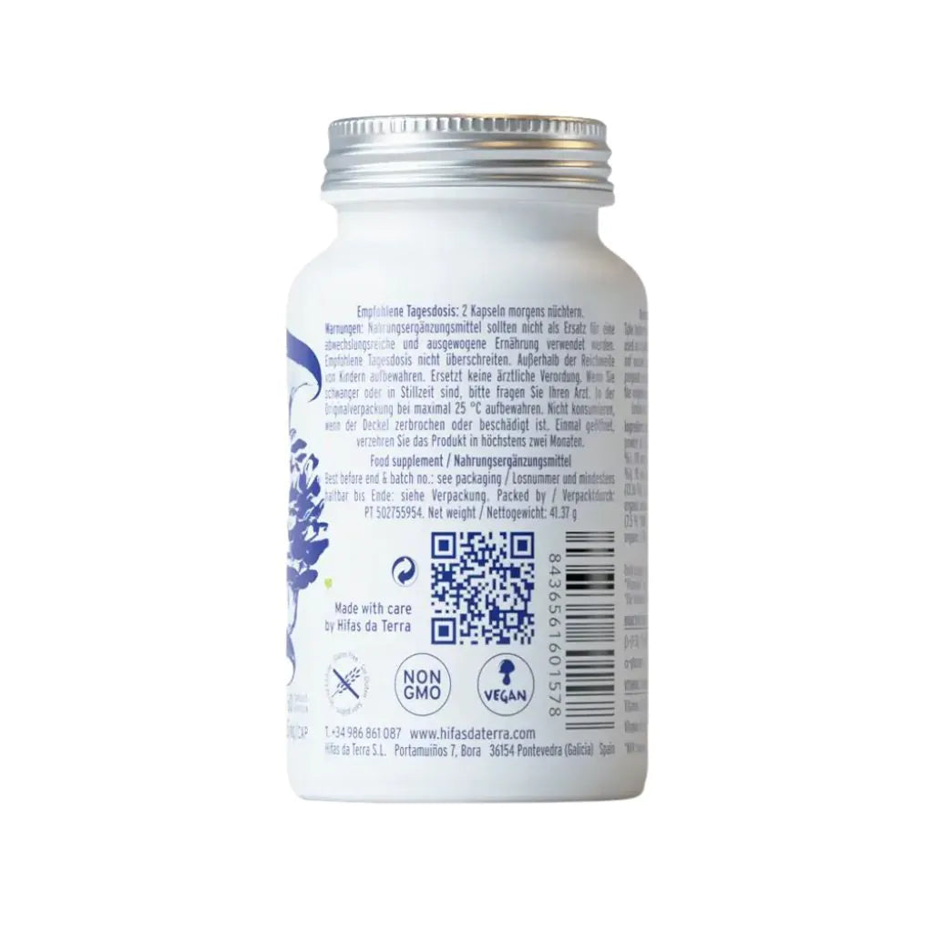 Hifas da Terra Bio-Defense organic mushroom capsules for vegans and those with coeliac disease seeking natural immune support during stress or nutritional deficiency