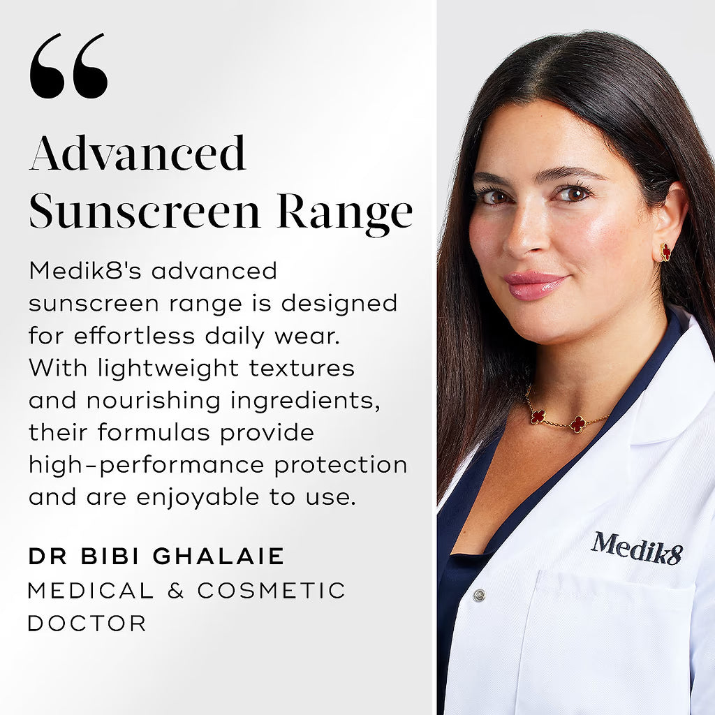 Medik8 Advanced Day Eye Protect SPF30 15ml for daily wear under makeup ideal for those seeking fragrance-free UV protection around the delicate eye area