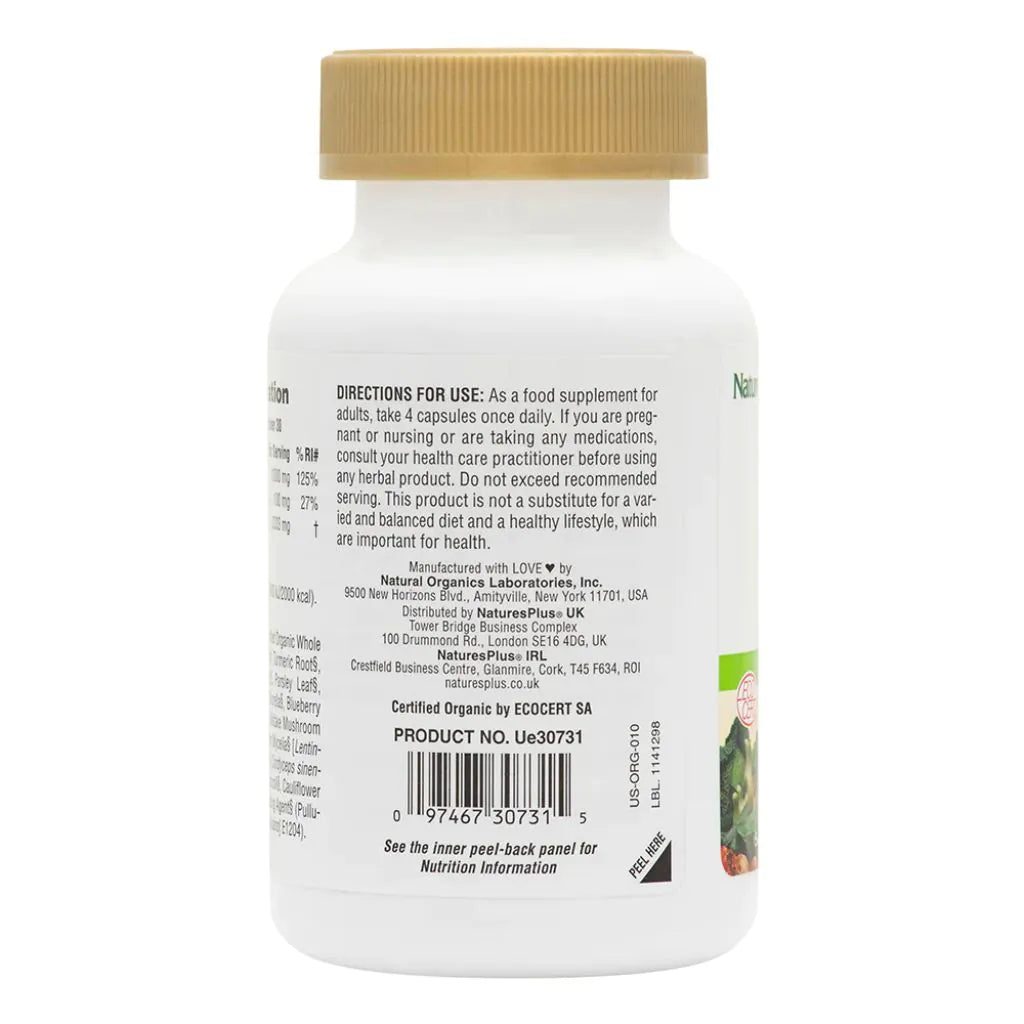 Nature's Plus Source of Life Garden Organic Calcium vegan gluten-free non-GMO daily calcium supplement for bone strength and wellness