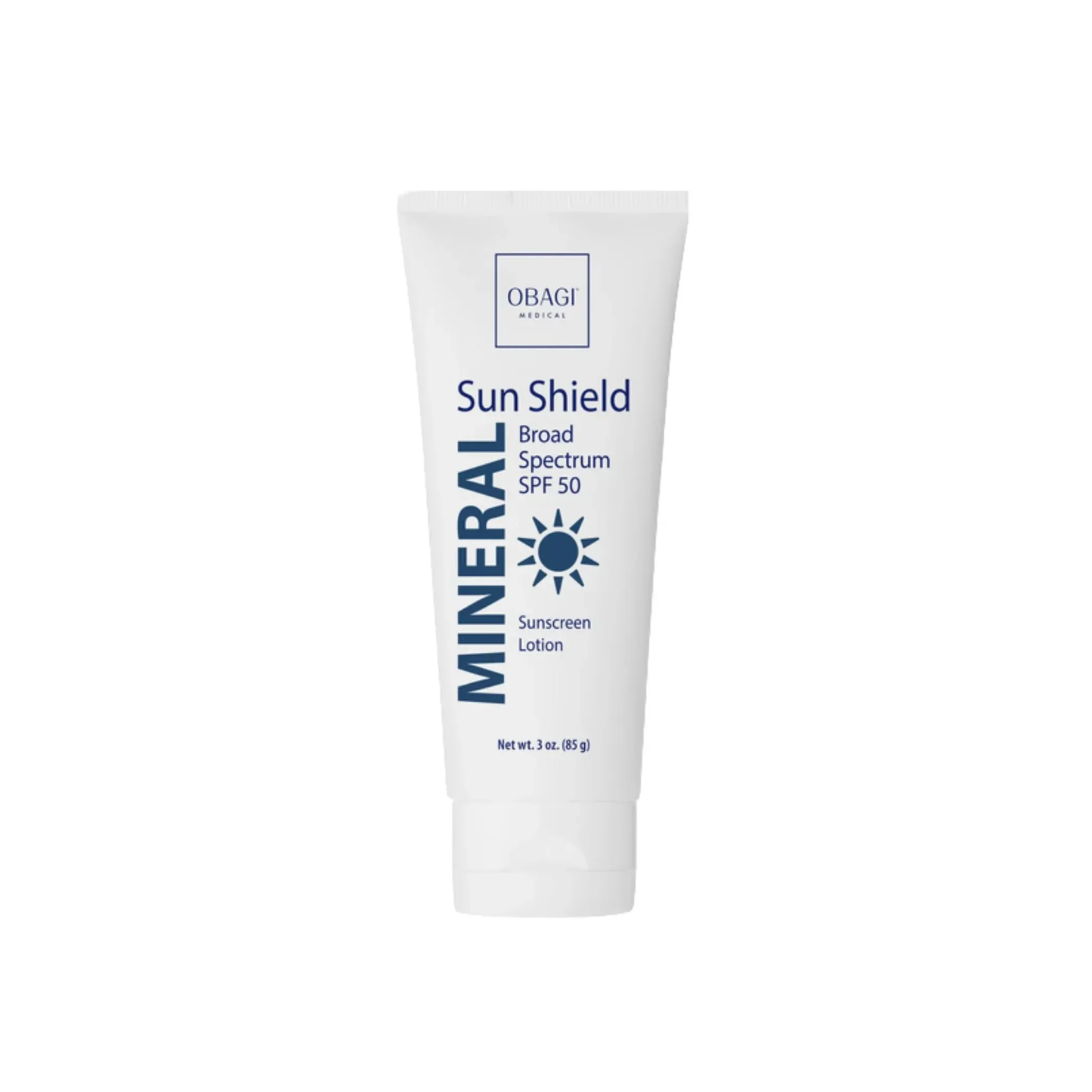 Obagi Sun Shield Mineral Broad Spectrum SPF50 85g with Zinc Oxide and Titanium Dioxide for sheer daily protection on sensitive and post-procedure skin