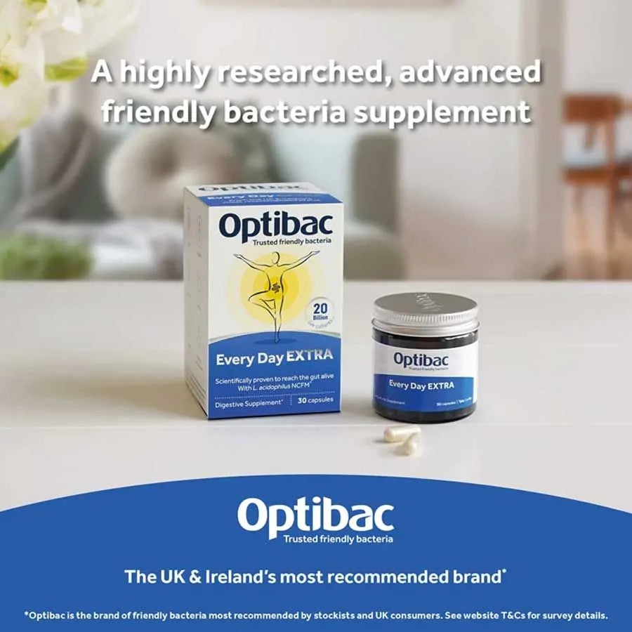 Optibac Every Day EXTRA Gut Supplement - 30 Capsules