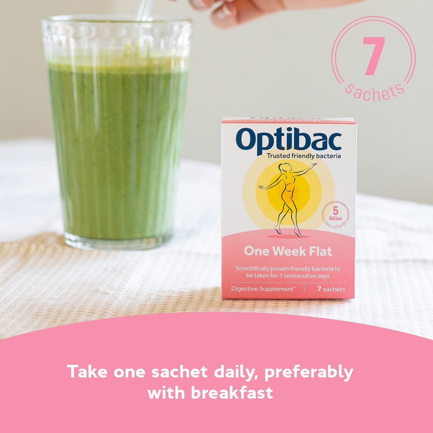 Optibac Probiotics One Week Flat Stomach - 7 Sachets