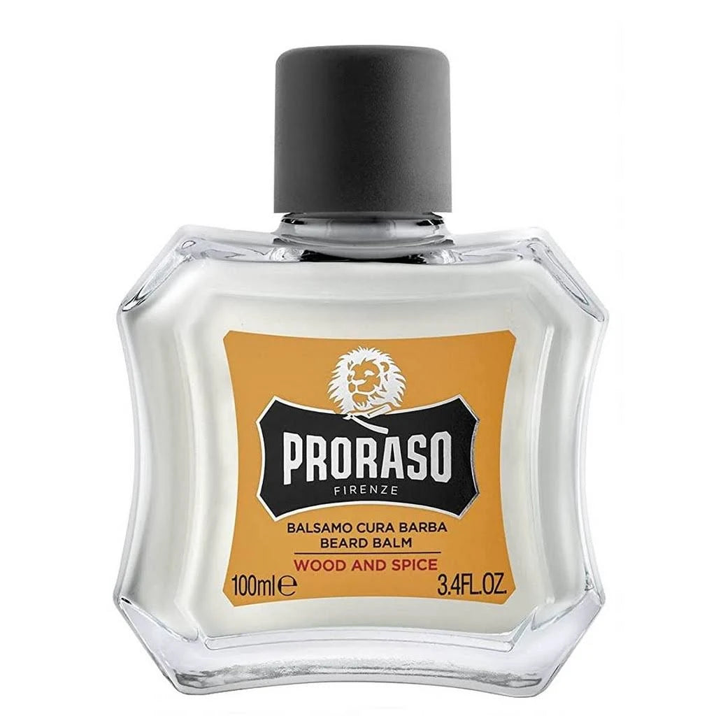Proraso Wood & Spice Beard Balm for men dermatologically tested lightweight formula leaving beard silky-smooth well-groomed and easy to style