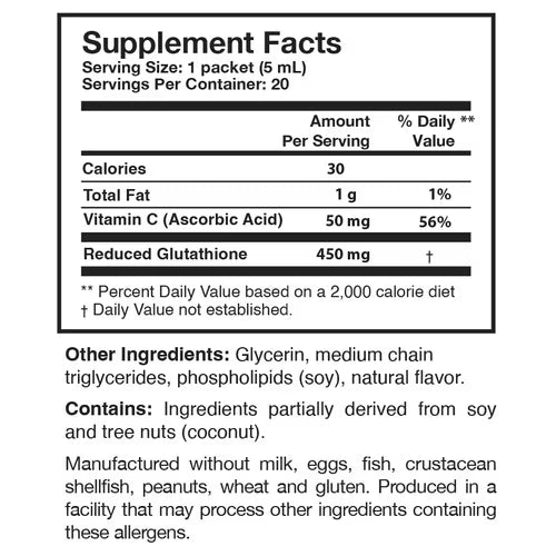 Researched Nutritionals Tri-Fortify Orange Liposomal Glutathione 20 x 5ml Sachets