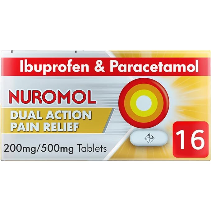 Nuromol Dual Action Pain Relief Ibuprofen & Paracetamol 16 Tablets