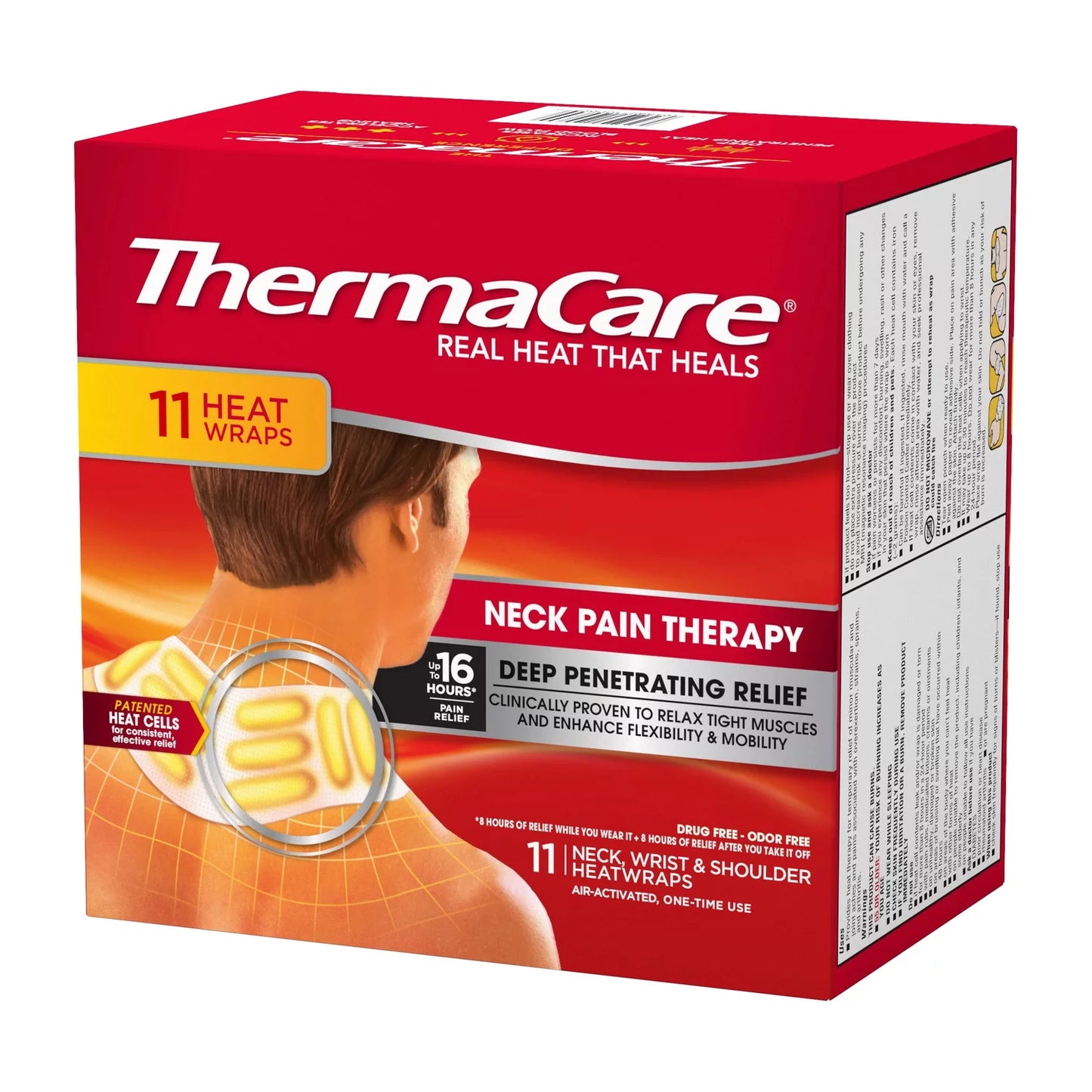 Thermacare Heat Wraps Neck, Shoulder & Wrist, 3 HeatWraps
