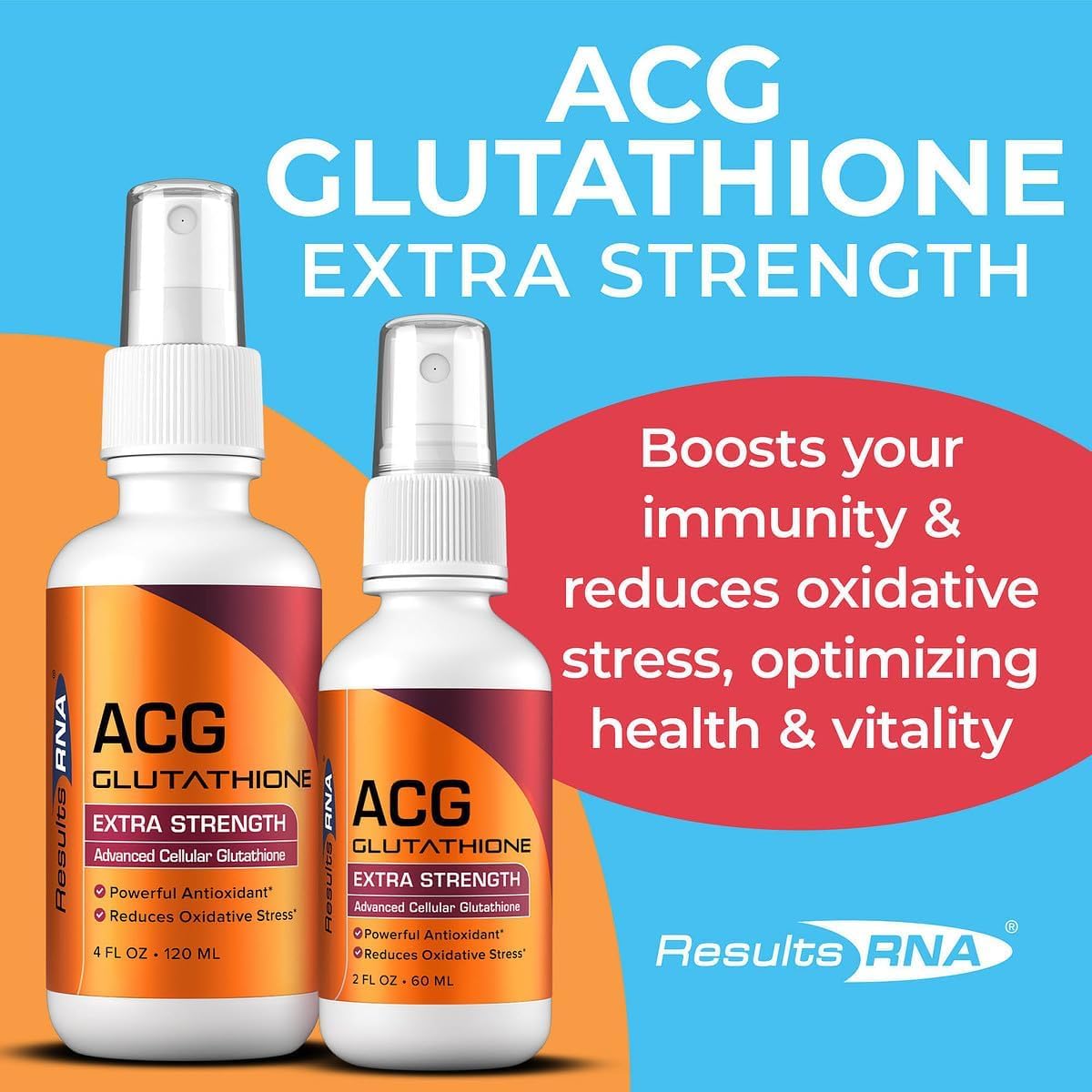 ACG Glutathione Extra Strength vegan gluten-free oral spray for daily antioxidant and detoxification support