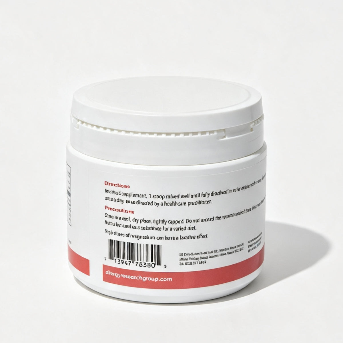 Allergy Research Magnesium Powder 270g mixed into water or juice for convenient daily magnesium supplementation 45 servings