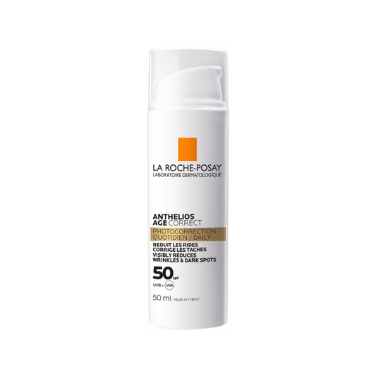 La Roche-Posay Anthelios Age Correct Daily Care SPF50 50ml with niacinamide and hyaluronic acid to help reduce wrinkles and dark spots