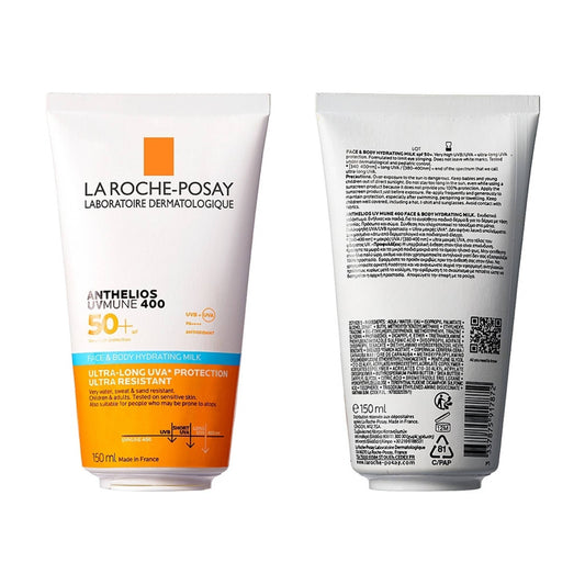 La Roche-Posay Anthelios UVmune 400 Moisturising Milk SPF50+ 150ml water-resistant sun protection for sensitive and atopic-prone skin