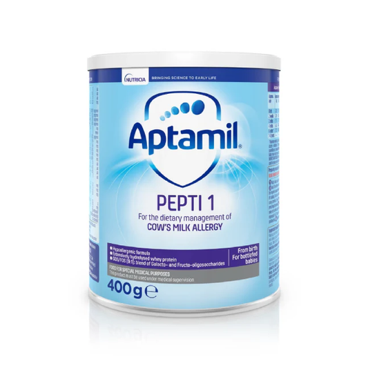 Aptamil Pepti 1 Formula 400g extensively hydrolysed whey formula for cow's milk allergy from birth with GOS FOS and Omega 3