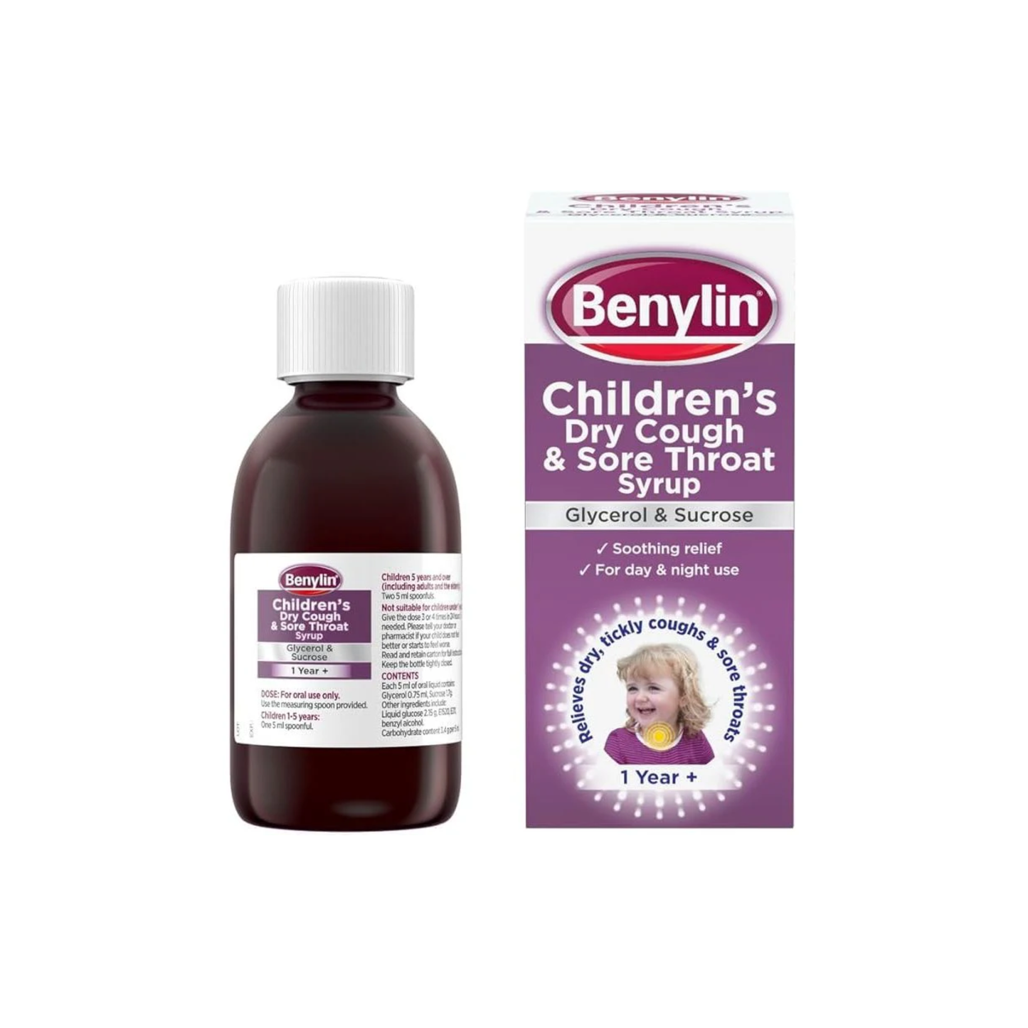 Benylin Children's Dry Cough/Sore Throat Syrup 150ml