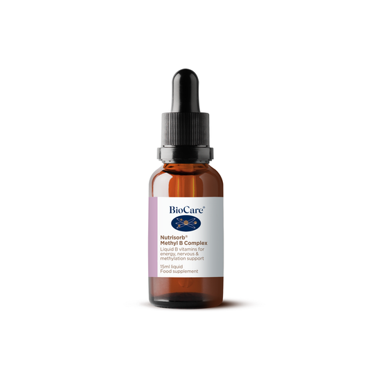 BioCare Nutrisorb Methyl B Complex 15ml liquid B vitamins with methylfolate and methylcobalamin in purified water vegan 