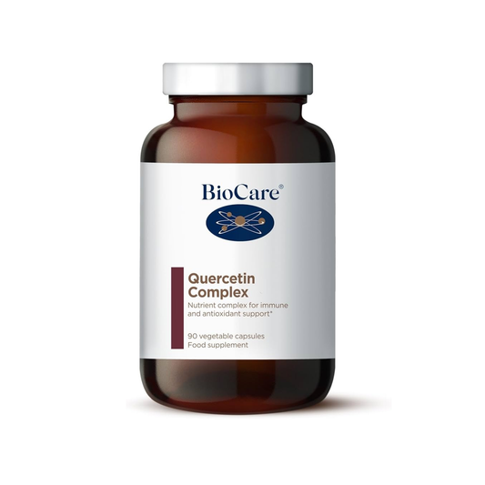 BioCare Quercetin Complex 90 Capsules high strength antioxidant supplement providing immune support with quercetin, vitamin C, bromelain and nettle leaf for seasonal health balance