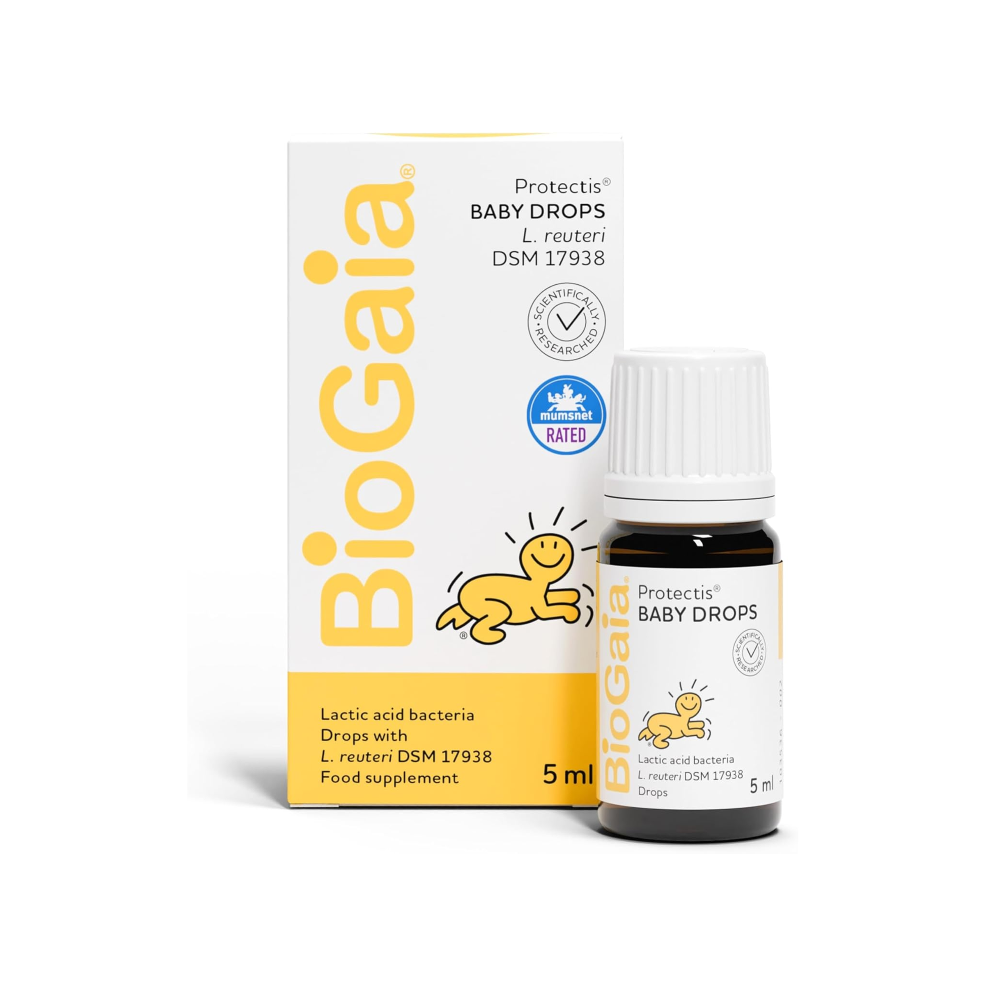 BioGaia Protectis Baby probiotic drops 5ml with L reuteri supporting newborn gut health digestion and daily microbiome balance from birth