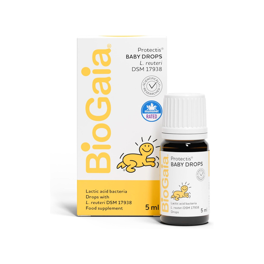 BioGaia Protectis Baby probiotic drops 5ml with L reuteri supporting newborn gut health digestion and daily microbiome balance from birth
