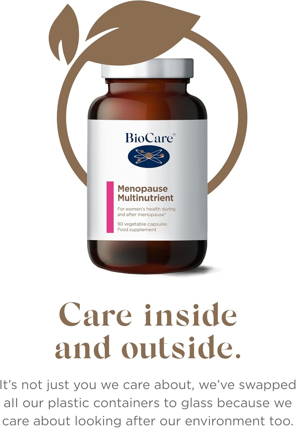 BioCare Menopause Multinutrient 90 Capsules containing vitamin D3, K2, magnesium, zinc, B vitamins and antioxidants supporting hormonal balance and cellular health