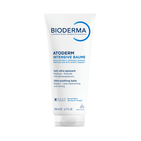 Bioderma Atoderm Intensive ultra soothing balm 200ml for eczema prone skin, intensive moisturiser that relieves itching and restores skin barrier