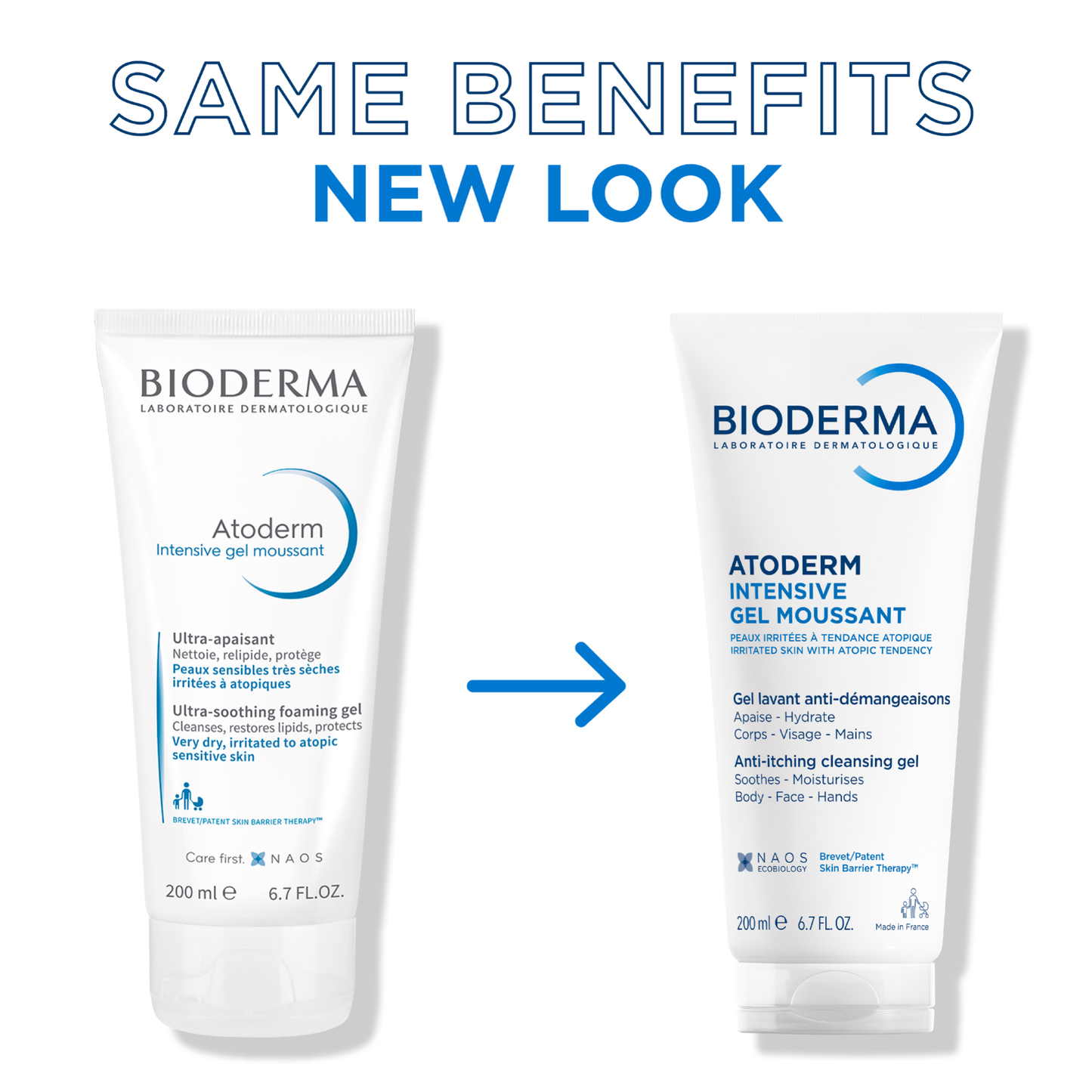 Bioderma Atoderm foaming gel with niacinamide and zinc helps calm irritation and support skin barrier for atopic and very dry sensitive skin