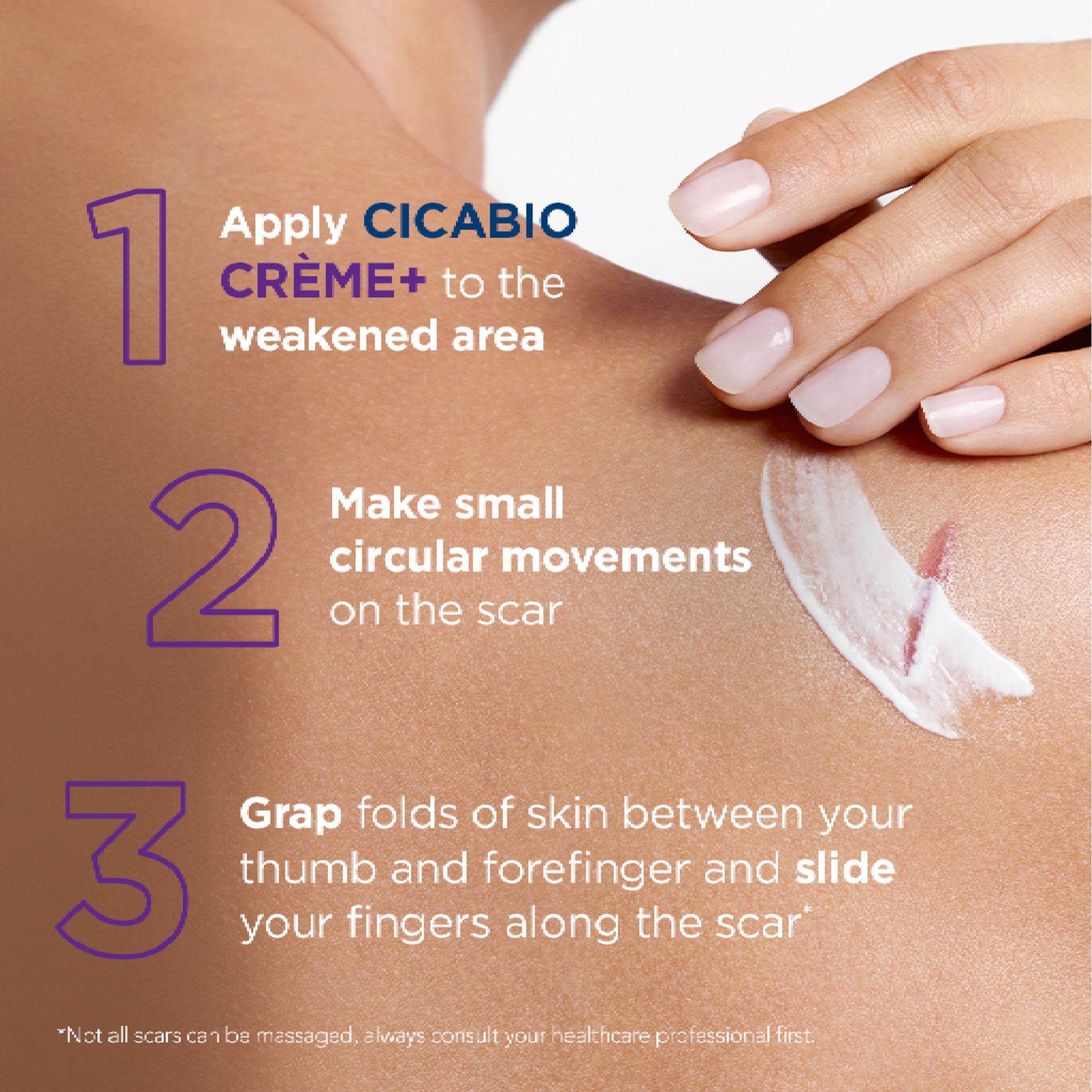 Bioderma Cicabio Cream for adults and children with cuts burns or scars, helps repair skin and reduce marks leaving skin smooth and comfortable