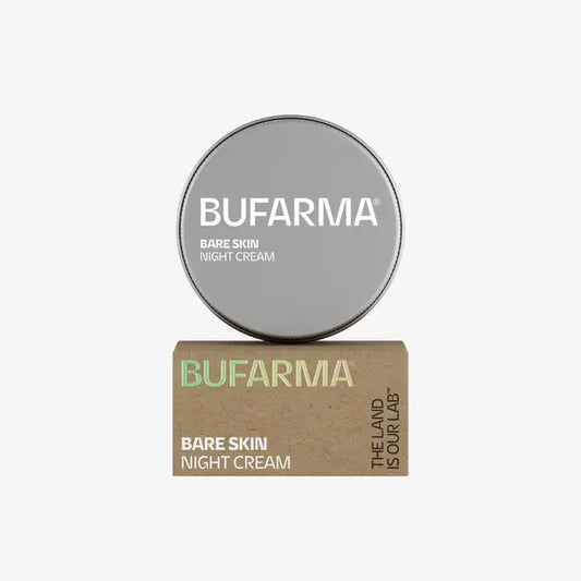 Bufarma Bare Skin Night Cream 75ml natural organic night cream with buffalo milk for overnight moisture and skin recovery on sensitive skin