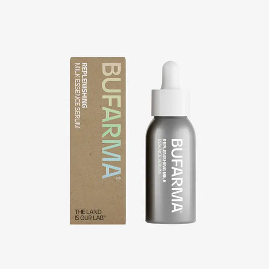 Bufarma Replenishing Milk Essence Serum 50ml natural organic face serum with buffalo milk for hydration and barrier support on sensitive skin