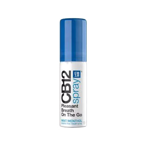CB12 instant fresh breath spray mint 15ml neutralising bad breath with patented zinc acetate and chlorhexidine formula
