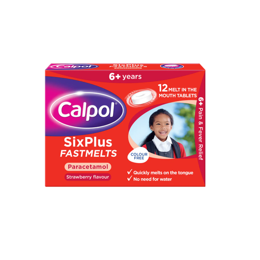 Calpol 6+ Fastmelts Strawberry, 12 Tablets (Melt In)