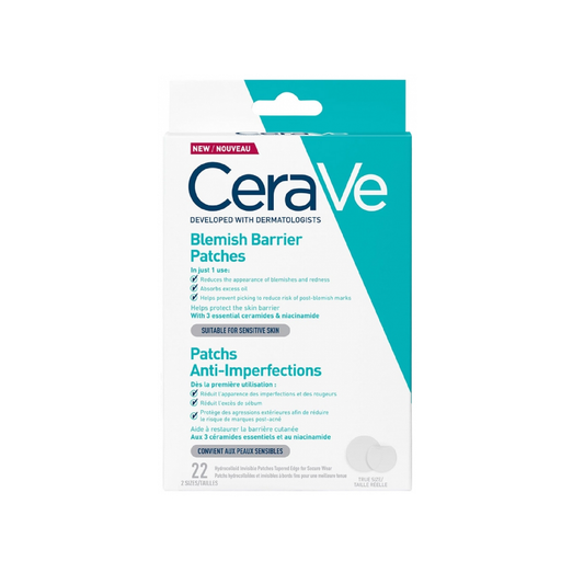 CeraVe Anti-Imperfection Patches 22 patches hydrocolloid blemish patches with niacinamide and ceramides for acne-prone skin