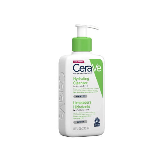 CeraVe Hydrating Cleanser 236ml with ceramides and hyaluronic acid for normal to dry skin on face and body
