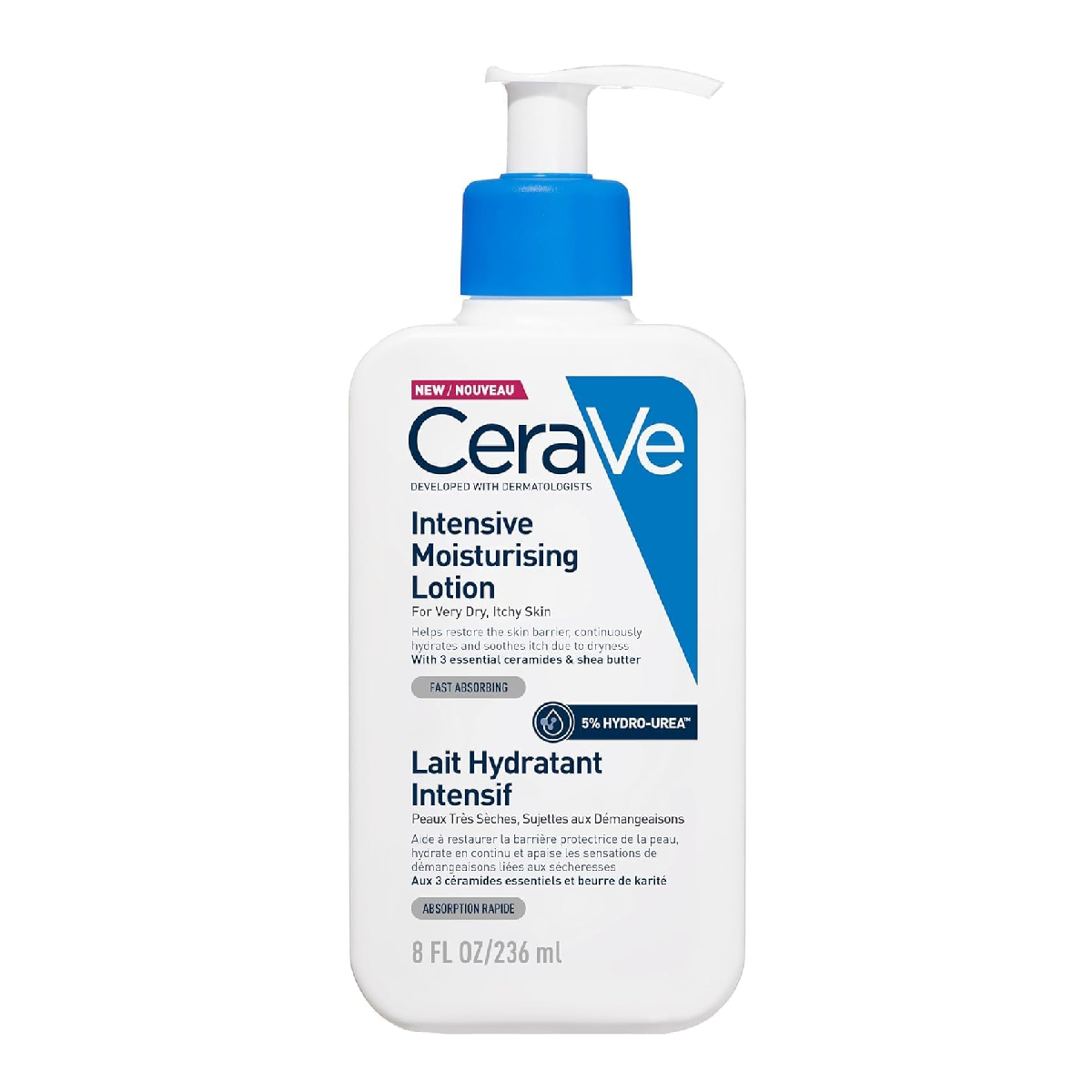 CeraVe Intensive Moisturising Lotion 236ml helps hydrate dry skin and leaves it feeling soft, smooth and comfortable throughout the day.