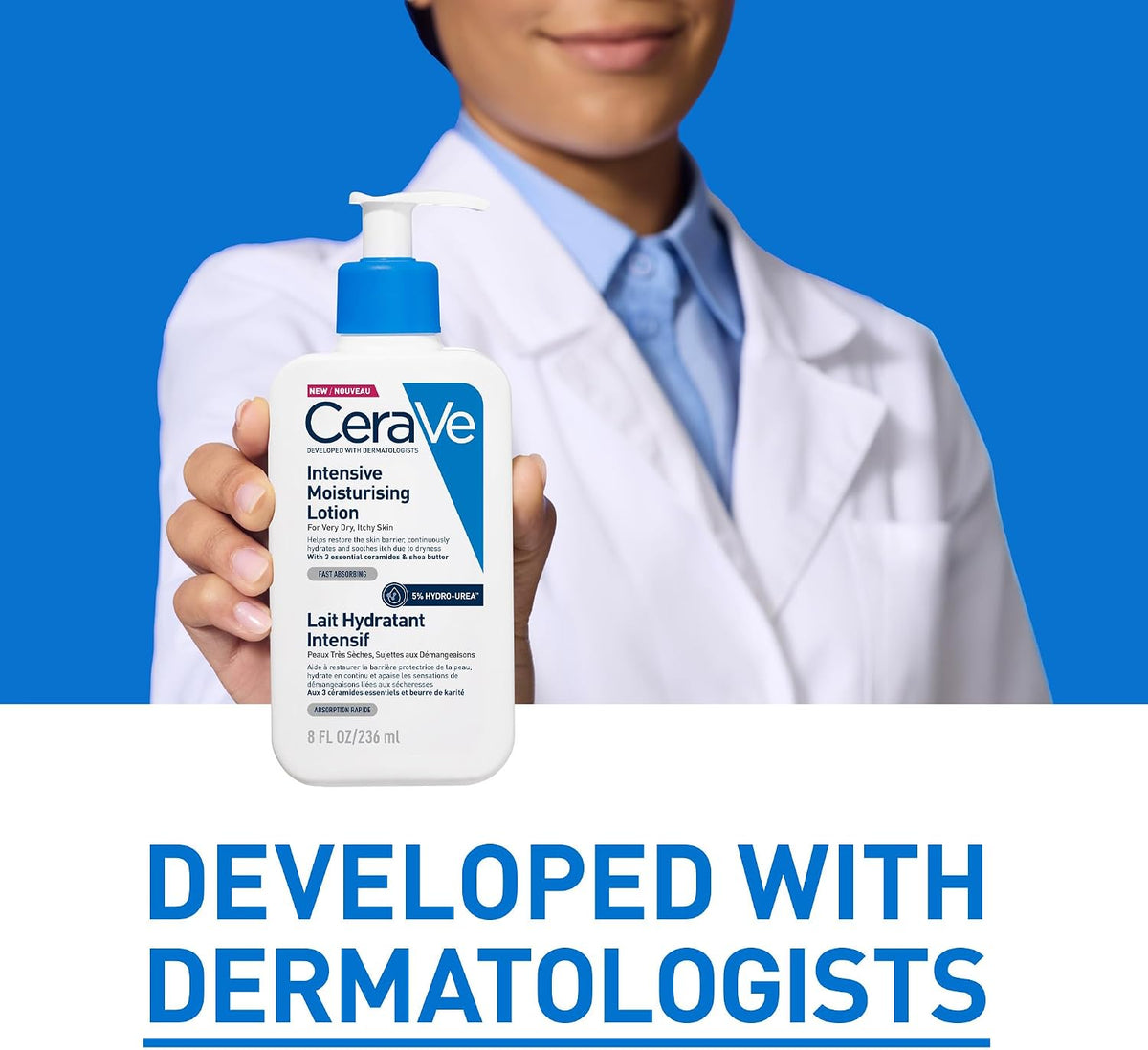 CeraVe Intensive Moisturising Lotion uses three essential ceramides to help retain moisture and support the skin barrier for a softer feel.