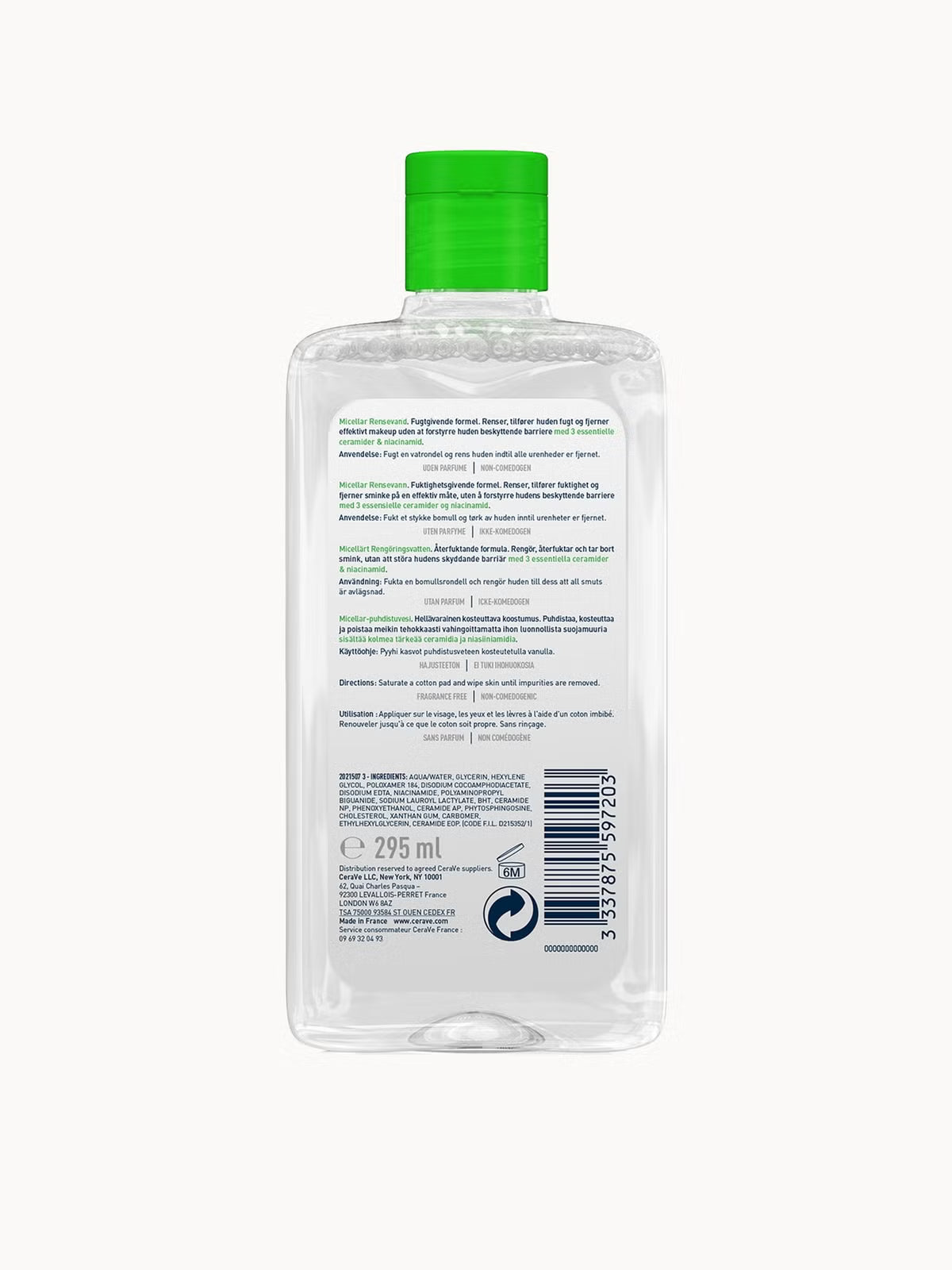 CeraVe Micellar Water with MVE technology and 3 essential ceramides to remove makeup and protect the skin barrier