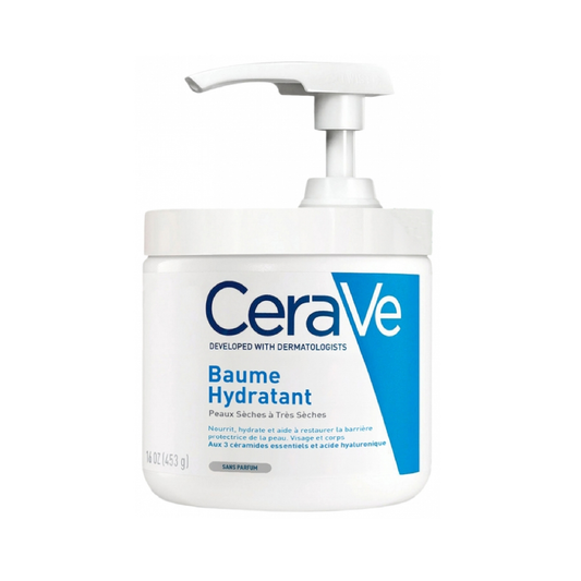 CeraVe Moisturising Balm with Pump 454g pot with 3 essential ceramides and hyaluronic acid for dry to very dry skin 