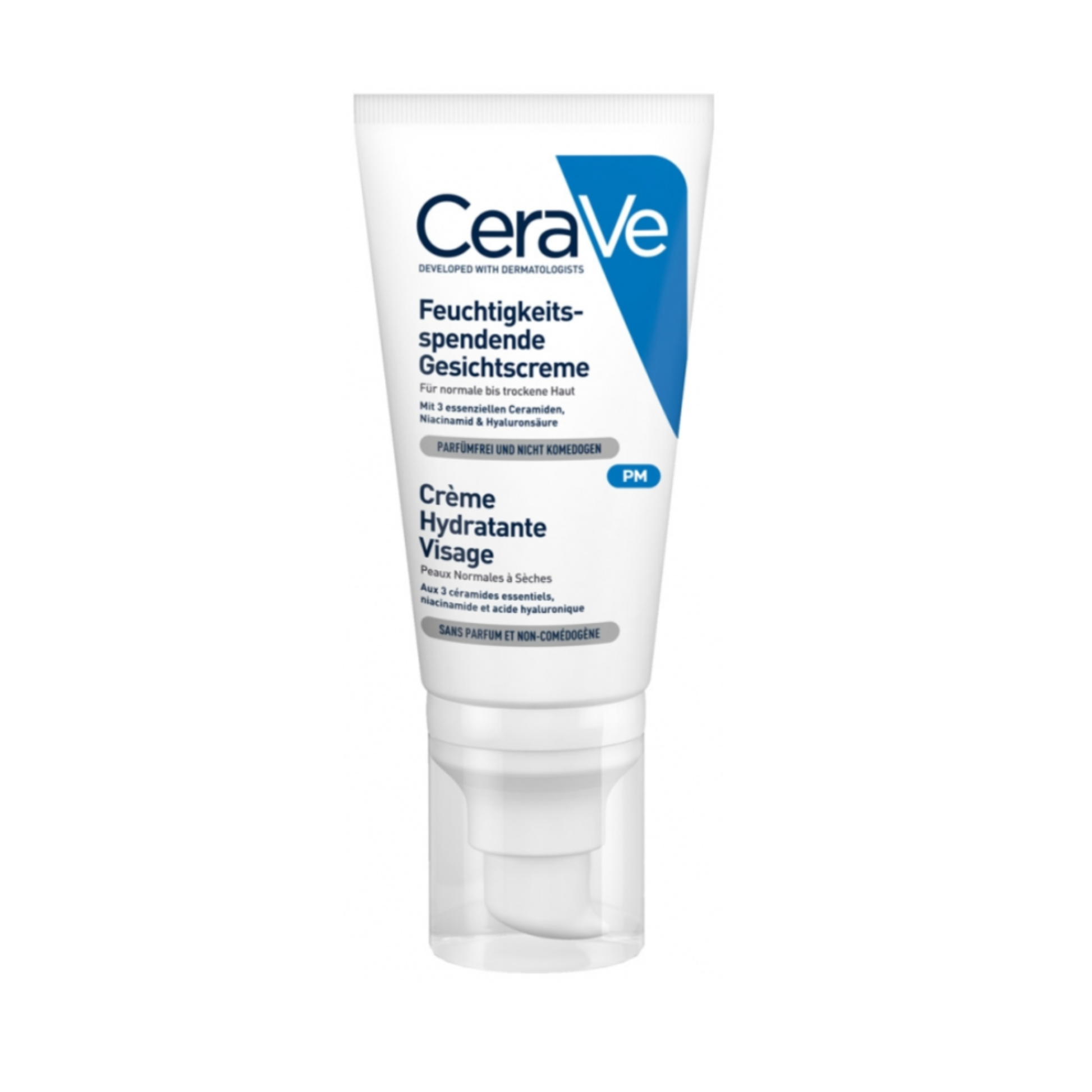 CeraVe PM Facial Moisturising Lotion 52ml lightweight night moisturiser with three ceramides niacinamide and hyaluronic acid for normal to dry skin