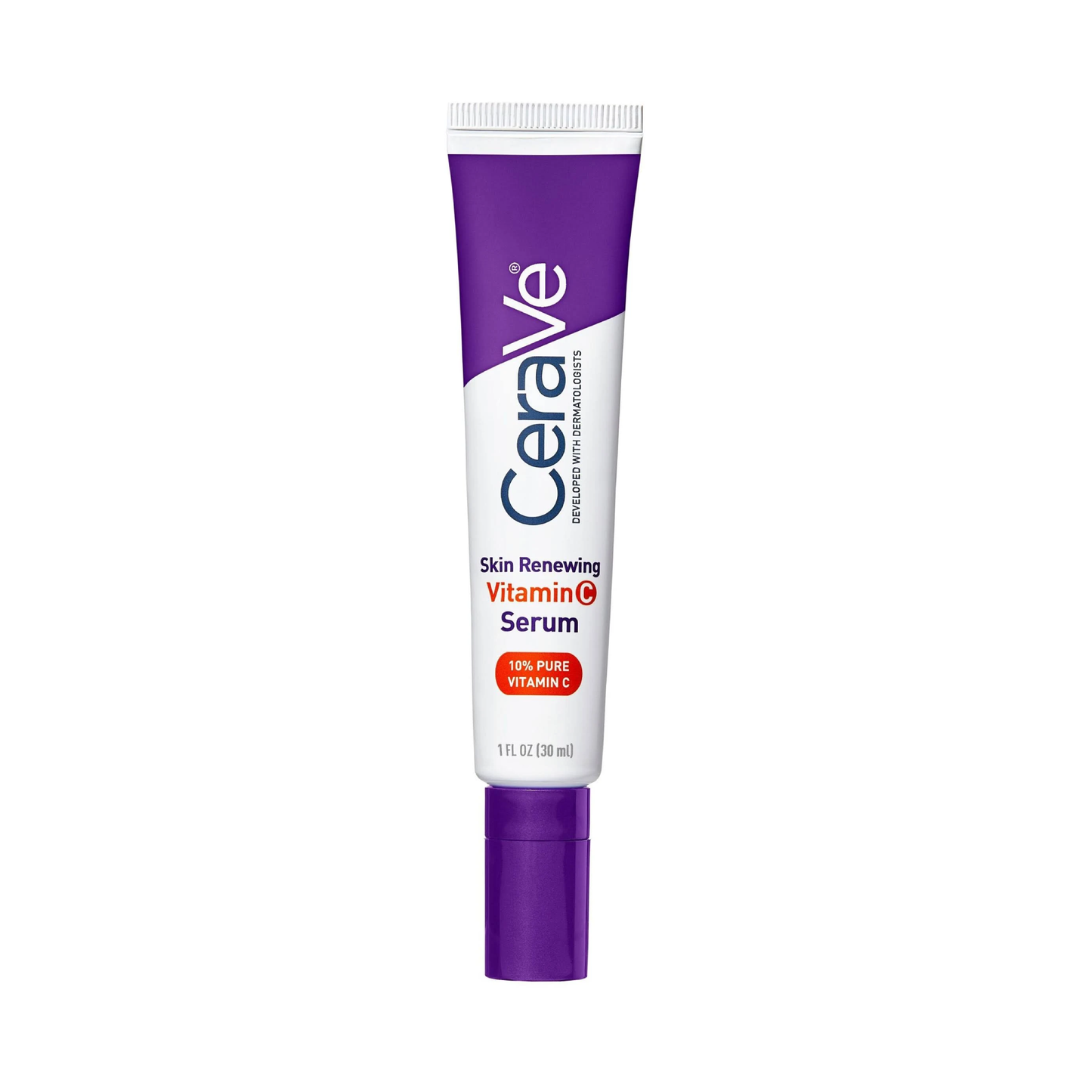 CeraVe Skin Renewing 10% Pure Vitamin C Serum 30ml with L-ascorbic acid and ceramides to brighten and smooth all skin types