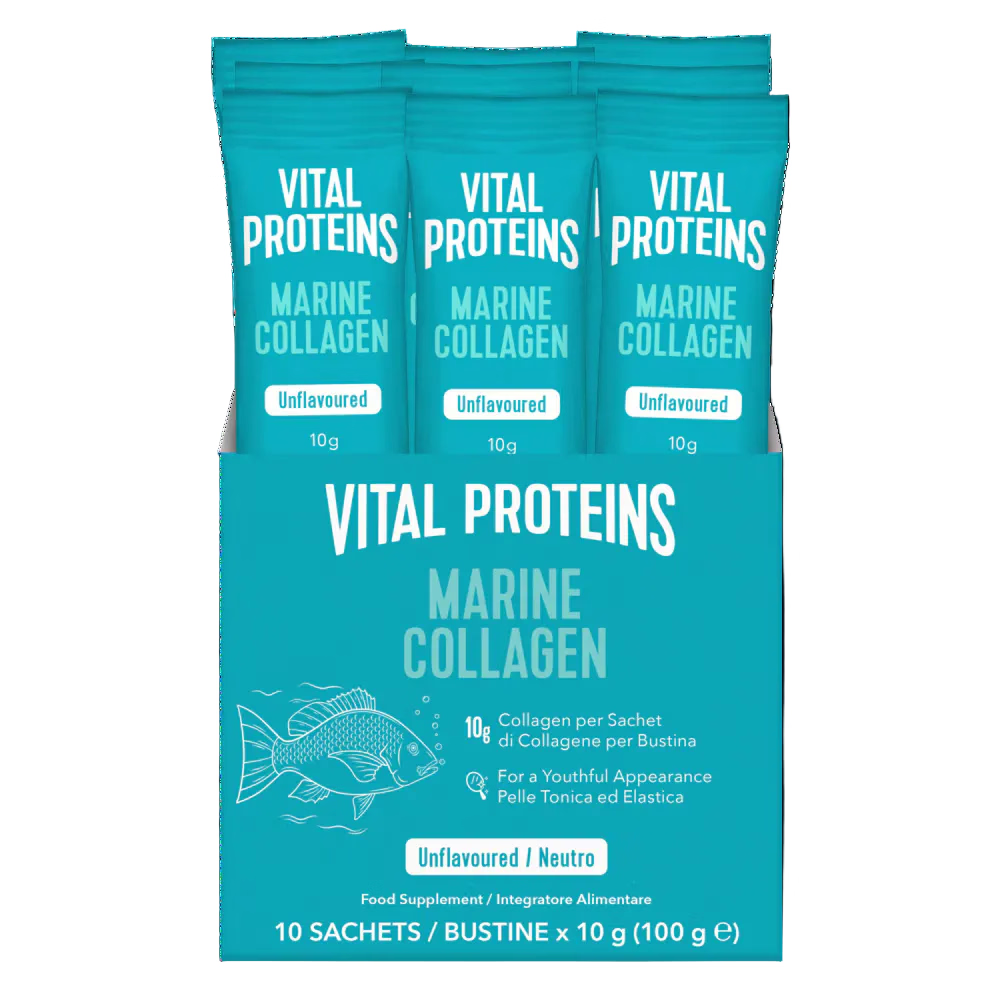 Vital Proteins Marine Collagen Sachets 10g x 10 offer a simple way to add collagen to hot or cold drinks.