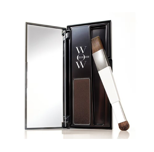 Color Wow Root Cover Up in Dark Brown 2.1g mineral powder to instantly conceal grey roots and regrowth
