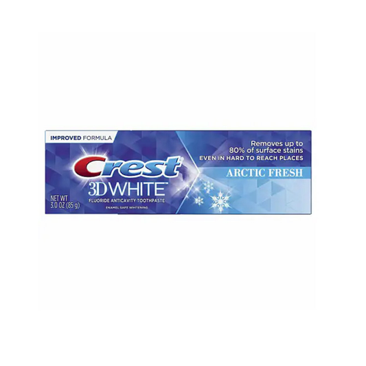 Crest 3D White Arctic Fresh whitening toothpaste 93g removing up to 90% of surface stains from the first brush