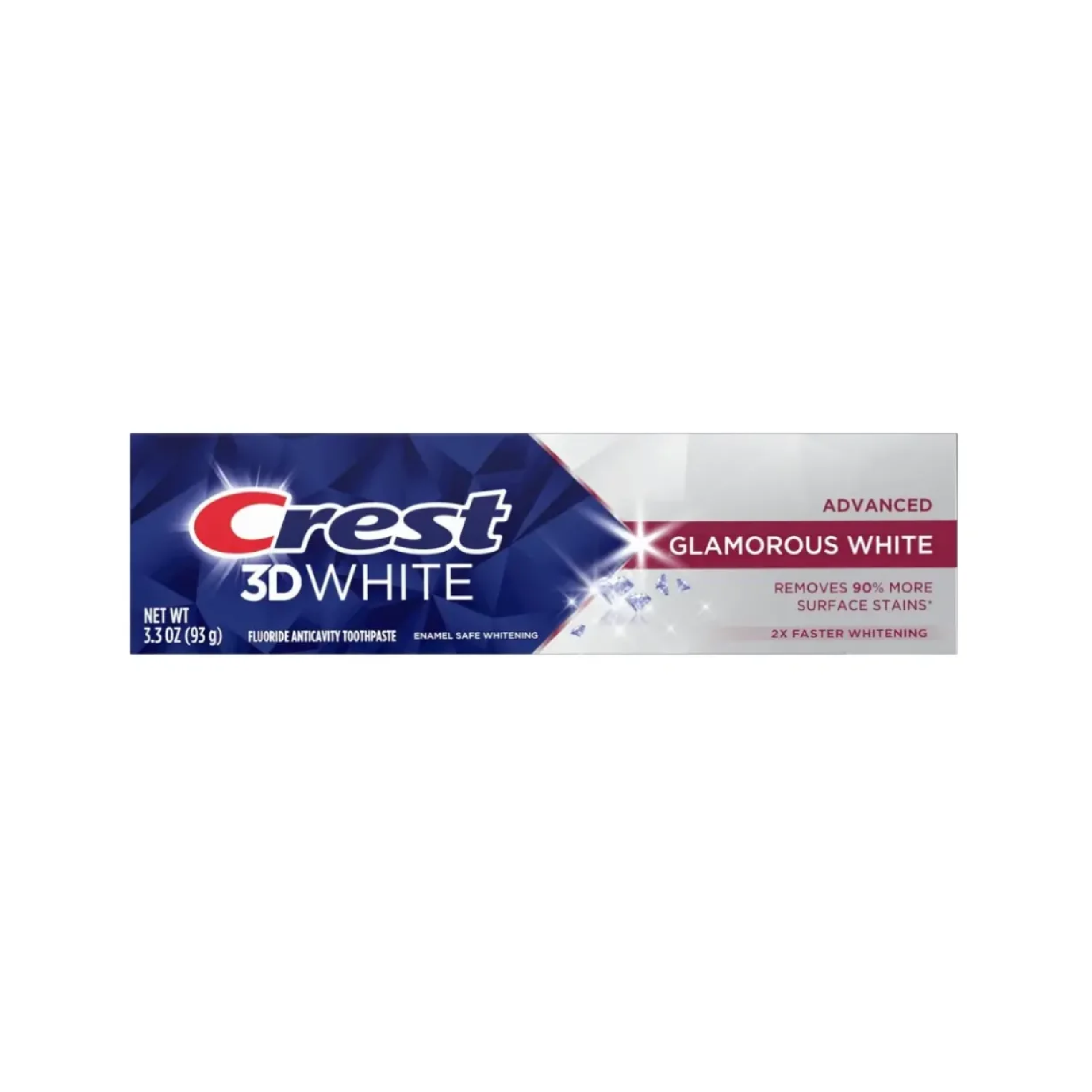 Crest 3D White Glamorous White whitening toothpaste 93g removing 90% of surface stains from the very first brush