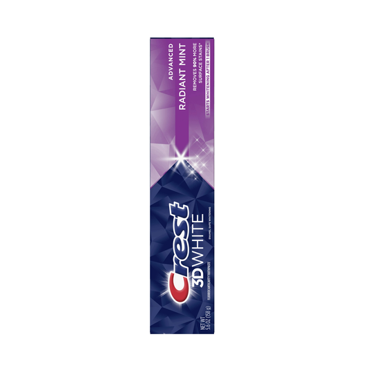 Crest 3D White Radiant Mint whitening toothpaste 93g removing up to 80% of surface stains with fluoride enamel protection