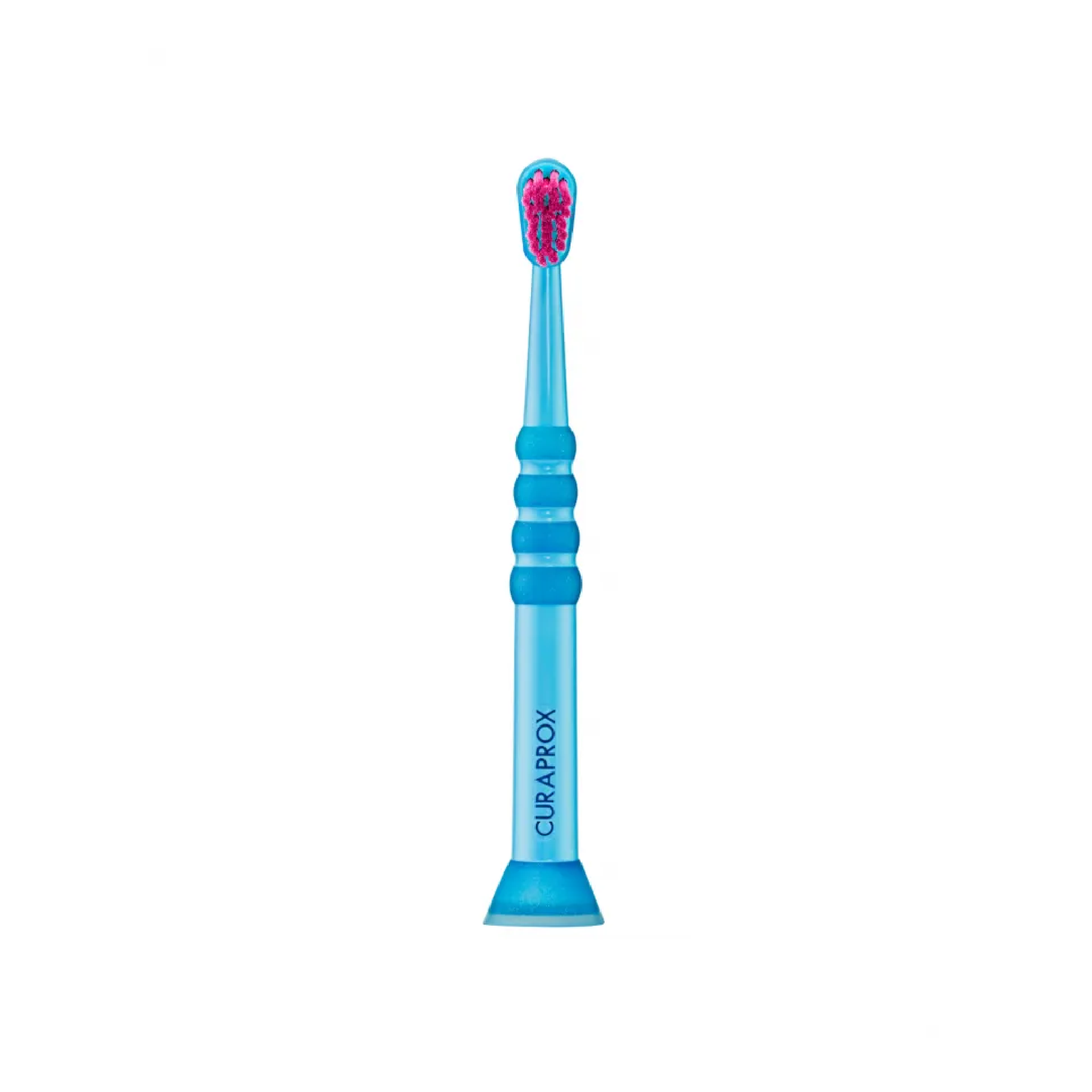 Curaprox Baby toothbrush for ages 0 to 4 with 4260 ultra-fine Curen filaments and rubberised head for gentle milk teeth cleaning