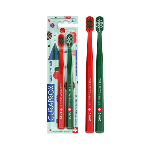 Curaprox CS 5460 Ultra Soft toothbrush Hawaii pack of 2 with 5460 Curen filaments for sensitive teeth and gums