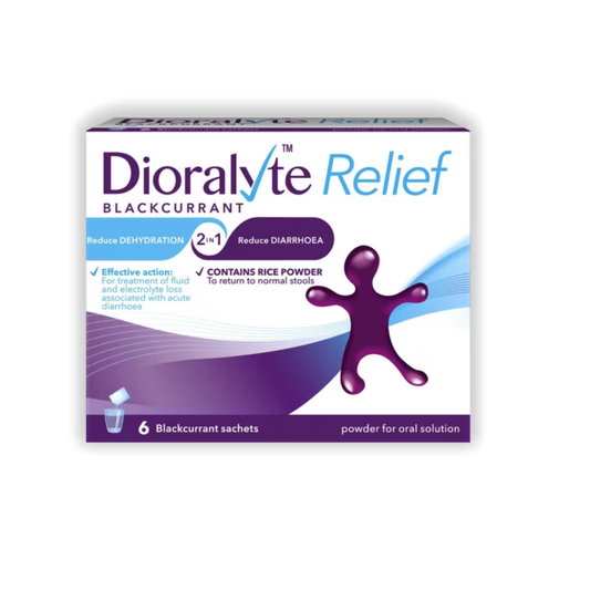Dioralyte Relief 2 in 1 Blackcurrant, 6 Sachets