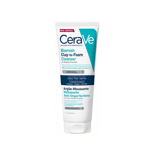CeraVe Foaming Clay Anti-Imperfection Cleanser 118ml with 2% salicylic acid for blemish-prone skin