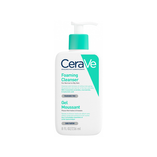 CeraVe Foaming Cleanser 236ml with ceramides and hyaluronic acid for normal to oily skin